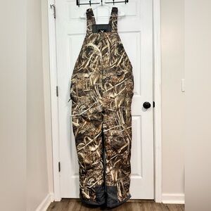 Arctix Black Insulated Snow Bibs with Orange Accent